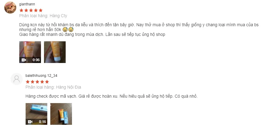 Đánh giá của người dùng về kem chống nắng Farmona