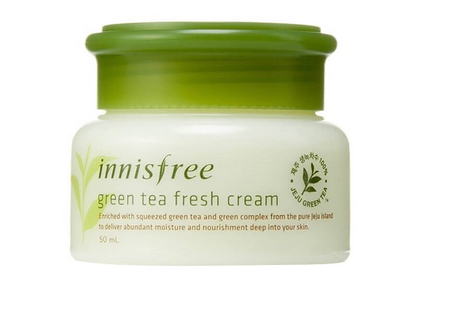 Kem dưỡng da ban đêm cho da dầu Innisfree Green tea Fresh Skin
