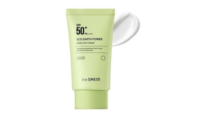 Kem chống nắng The seam Eco Earth Power Green Sun Cream SPF50+