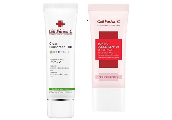 Review kem chống nắng Cell Fusion C: Nâng tông, không bết dính