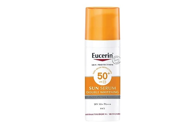 Review kem chống nắng Eucerin Sun Serum Double Whitening SPF50+